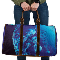 Purple Paradise Polynesia Jellyfish Travel Bag Plumeria Polynesian Tattoo Glowing Vibes