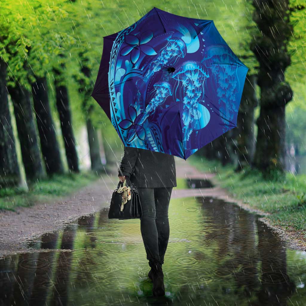 Purple Paradise Polynesia Jellyfish Umbrella Plumeria Polynesian Tattoo Glowing Vibes