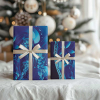 Purple Paradise Polynesia Jellyfish Wrapping Paper Plumeria Polynesian Tattoo Glowing Vibes