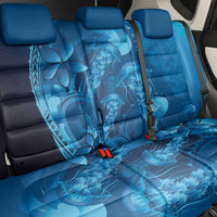 Blue Gradient Polynesia Jellyfish Back Car Seat Cover Plumeria Polynesian Tattoo Glowing Vibes