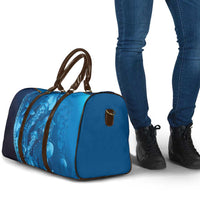 Blue Gradient Polynesia Jellyfish Travel Bag Plumeria Polynesian Tattoo Glowing Vibes