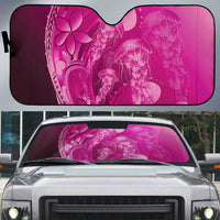 Pink Gradient Polynesia Jellyfish Auto Sun Shade Plumeria Polynesian Tattoo Glowing Vibes
