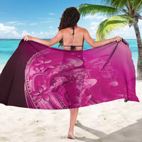 Pink Gradient Polynesia Jellyfish Sarong Plumeria Polynesian Tattoo Glowing Vibes