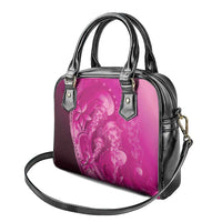 Pink Gradient Polynesia Jellyfish Shoulder Handbag Plumeria Polynesian Tattoo Glowing Vibes