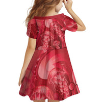 Red Gradient Polynesia Jellyfish Family Matching Tank Maxi Dress and Hawaiian Shirt Plumeria Polynesian Tattoo Glowing Vibes LT14 - Polynesian Pride