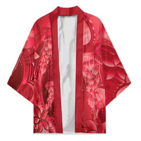 Red Gradient Polynesia Jellyfish Kimono Plumeria Polynesian Tattoo Glowing Vibes