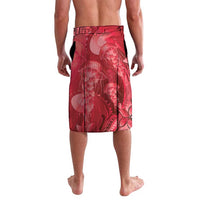 Red Gradient Polynesia Jellyfish Lavalava Plumeria Polynesian Tattoo Glowing Vibes