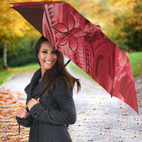 Red Gradient Polynesia Jellyfish Umbrella Plumeria Polynesian Tattoo Glowing Vibes