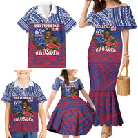 Personalised Samoa Independence Day Family Matching Mermaid Dress and Hawaiian Shirt 64th Anniversary Toa O Samoa