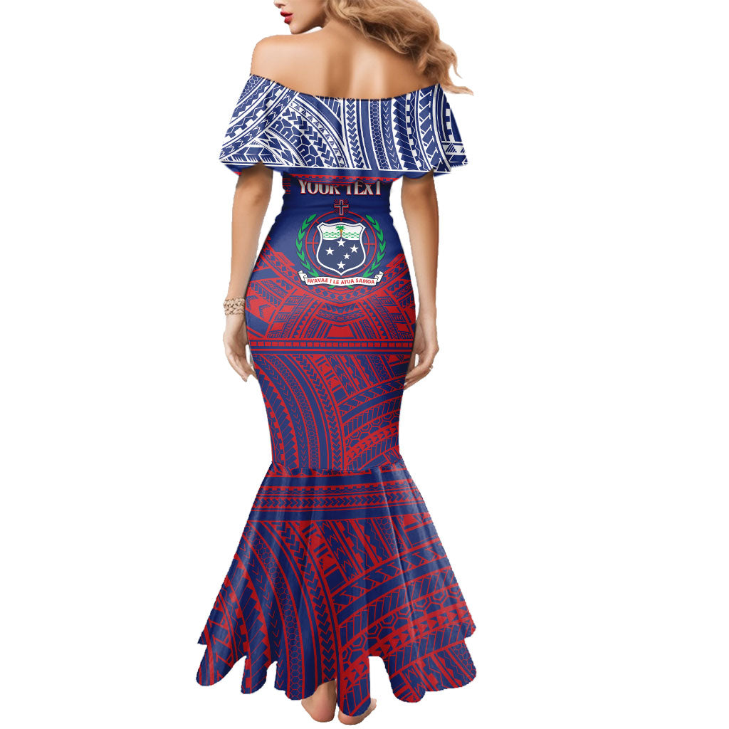 Personalised Samoa Independence Day Family Matching Mermaid Dress and Hawaiian Shirt 64th Anniversary Toa O Samoa