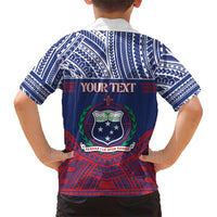 Personalised Samoa Independence Day Family Matching Off Shoulder Maxi Dress and Hawaiian Shirt 64th Anniversary Toa O Samoa