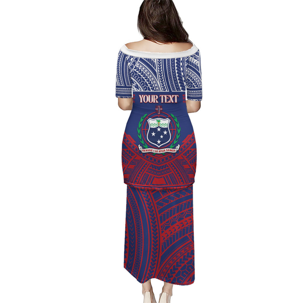 Personalised Samoa Independence Day Family Matching Puletasi and Hawaiian Shirt 64th Anniversary Toa O Samoa