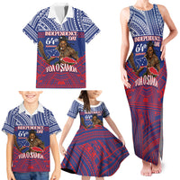 Personalised Samoa Independence Day Family Matching Tank Maxi Dress and Hawaiian Shirt 64th Anniversary Toa O Samoa