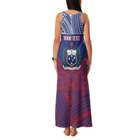 Personalised Samoa Independence Day Family Matching Tank Maxi Dress and Hawaiian Shirt 64th Anniversary Toa O Samoa