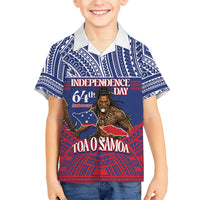Personalised Samoa Independence Day Kid Hawaiian Shirt 64th Anniversary Toa O Samoa