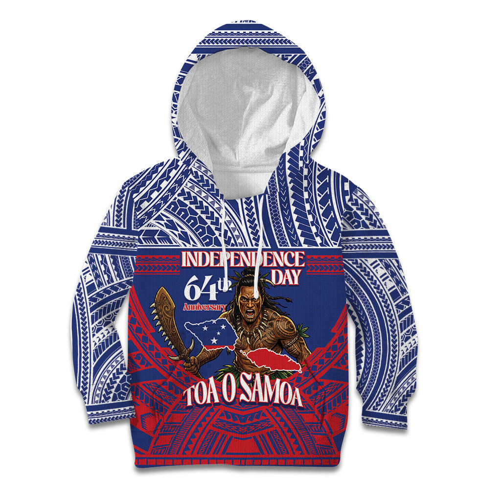 Personalised Samoa Independence Day Kid Hoodie 64th Anniversary Toa O Samoa