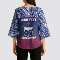 Personalised Samoa Independence Day Kimono Sleeve Blouse 64th Anniversary Toa O Samoa
