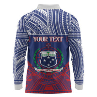 Personalised Samoa Independence Day Long Sleeve Polo Shirt 64th Anniversary Toa O Samoa