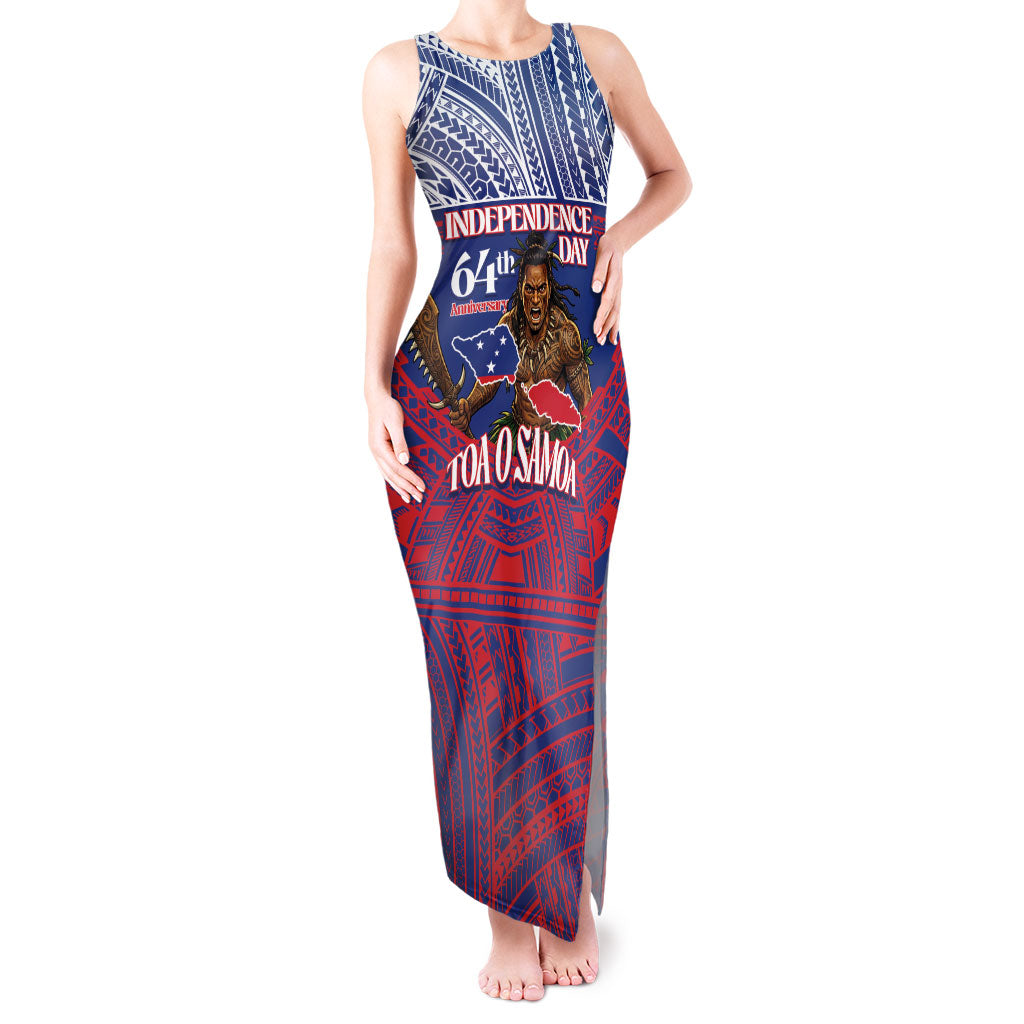 Personalised Samoa Independence Day Tank Maxi Dress 64th Anniversary Toa O Samoa