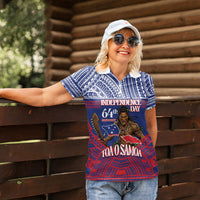 Personalised Samoa Independence Day Women Polo Shirt 64th Anniversary Toa O Samoa