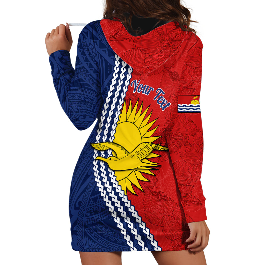 Personalised Kiribati Independence Day Hoodie Dress Happy 44th Anniversary Hibiscus Polynesian LT14 - Polynesian Pride