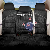 Custom New Zealand Silver Fern Football Back Car Seat Cover Summer 2024 Olympic Go Aotearoa LT14 One Size Black - Polynesian Pride