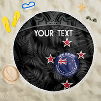Custom New Zealand Silver Fern Football Beach Blanket Summer 2024 Olympic Go Aotearoa
