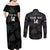 Custom New Zealand Silver Fern Football Couples Matching Off Shoulder Maxi Dress and Long Sleeve Button Shirt Summer 2024 Olympic Go Aotearoa