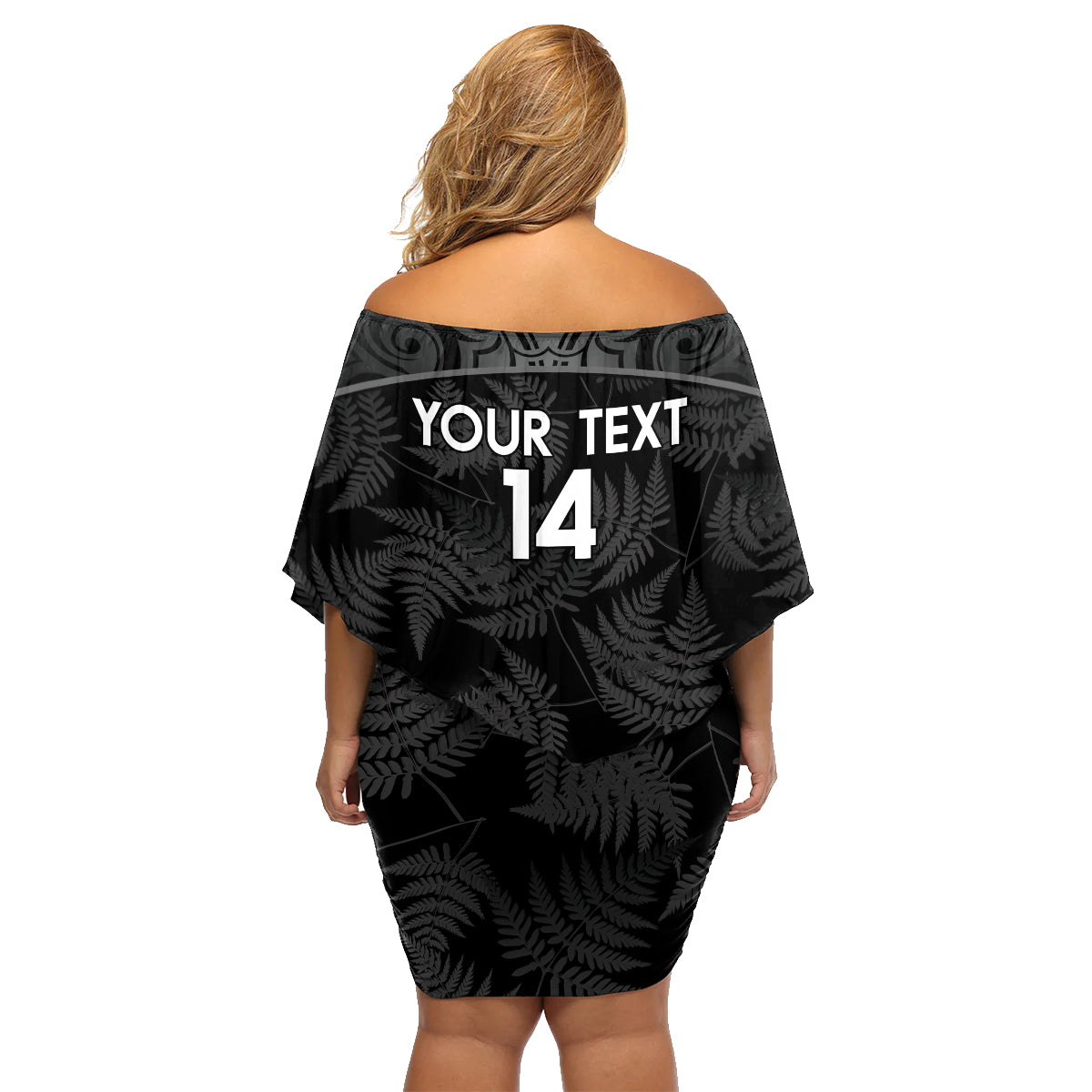 Custom New Zealand Silver Fern Football Family Matching Off Shoulder Short Dress and Hawaiian Shirt Summer 2024 Olympic Go Aotearoa LT14 - Polynesian Pride