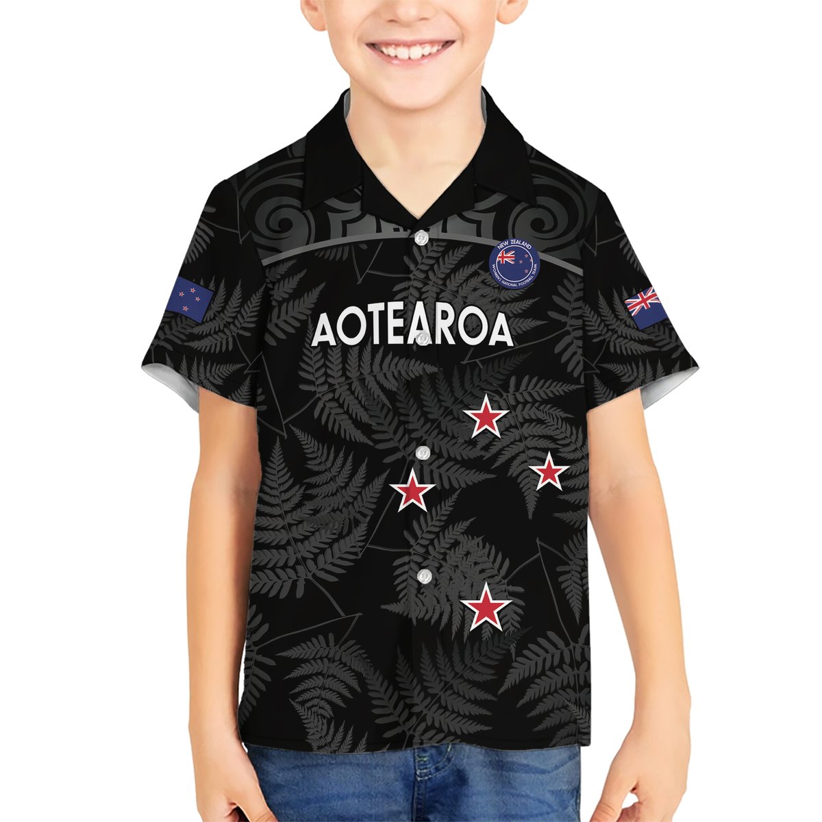 Custom New Zealand Silver Fern Football Hawaiian Shirt Summer 2024 Olympic Go Aotearoa LT14 - Polynesian Pride