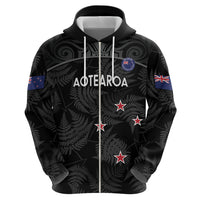 Custom New Zealand Silver Fern Football Hoodie Summer 2024 Olympic Go Aotearoa LT14 - Polynesian Pride