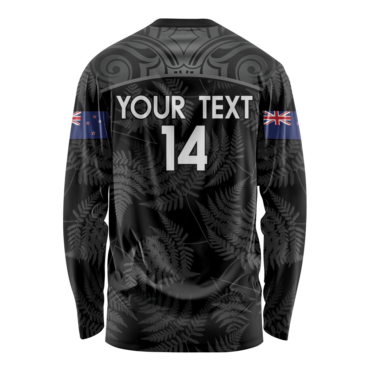 Custom New Zealand Silver Fern Football Long Sleeve Shirt Summer 2024 Olympic Go Aotearoa LT14 - Polynesian Pride