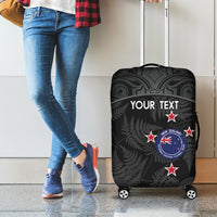 Custom New Zealand Silver Fern Football Luggage Cover Summer 2024 Olympic Go Aotearoa LT14 - Polynesian Pride