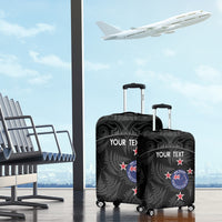 Custom New Zealand Silver Fern Football Luggage Cover Summer 2024 Olympic Go Aotearoa LT14 - Polynesian Pride