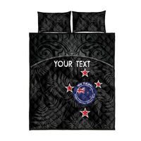 Custom New Zealand Silver Fern Football Quilt Bed Set Summer 2024 Olympic Go Aotearoa