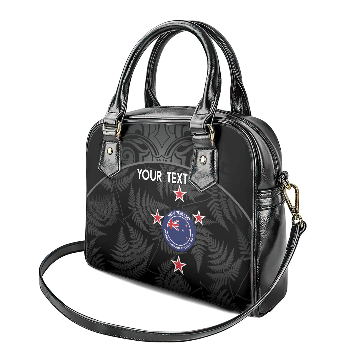 Custom New Zealand Silver Fern Football Shoulder Handbag Summer 2024 Olympic Go Aotearoa