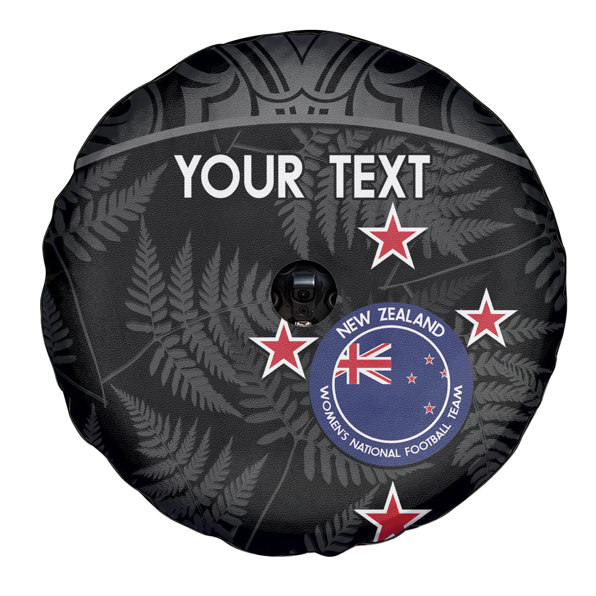 Custom New Zealand Silver Fern Football Spare Tire Cover Summer 2024 Olympic Go Aotearoa