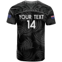 Custom New Zealand Silver Fern Football T Shirt Summer 2024 Olympic Go Aotearoa LT14 - Polynesian Pride