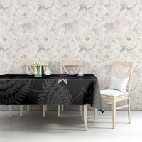 Custom New Zealand Silver Fern Football Tablecloth Summer 2024 Olympic Go Aotearoa
