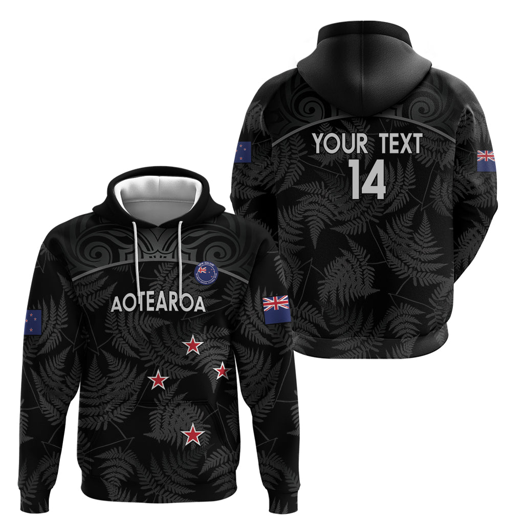 Custom New Zealand Silver Fern Football Zip Hoodie Summer 2024 Olympic Go Aotearoa LT14 - Polynesian Pride