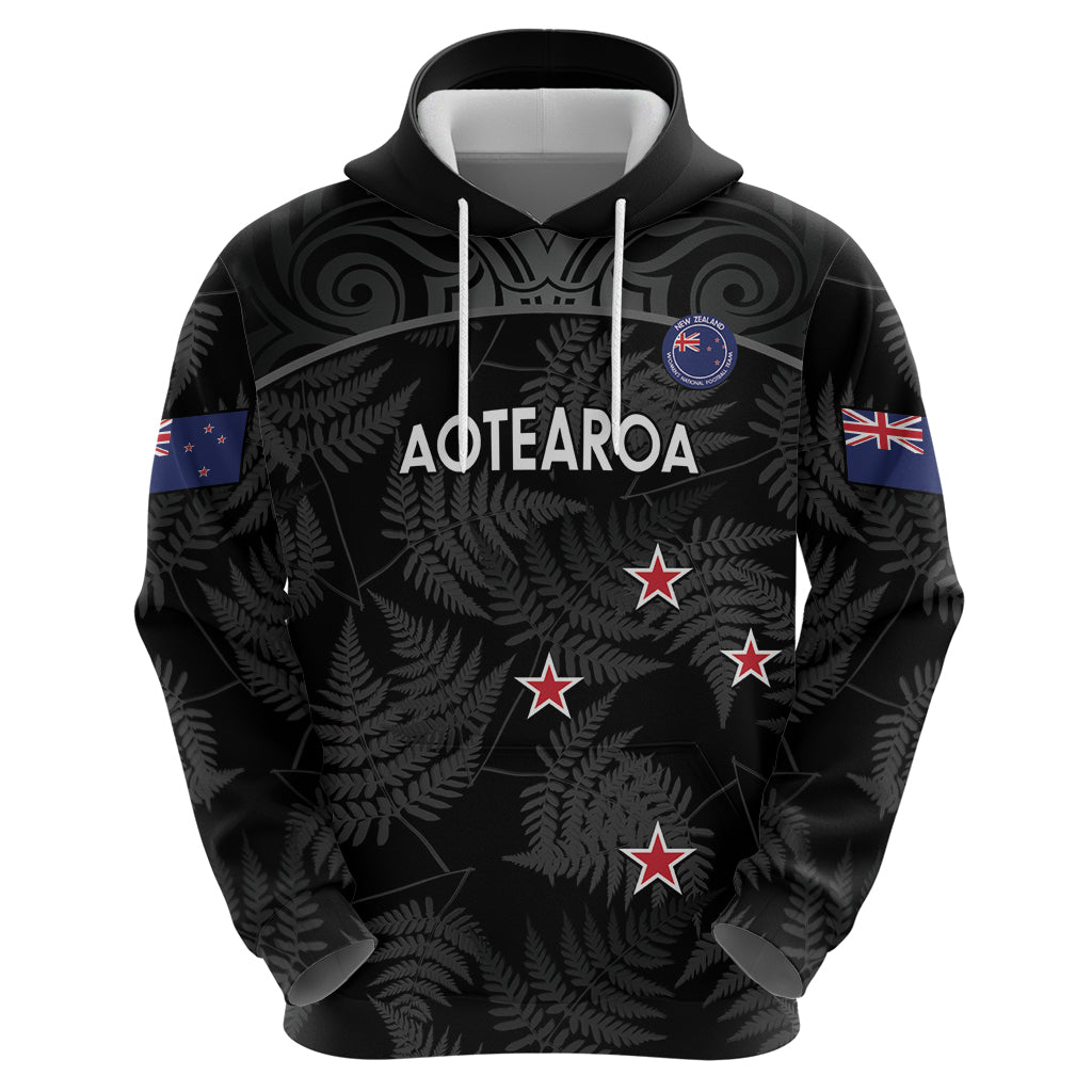 Custom New Zealand Silver Fern Football Zip Hoodie Summer 2024 Olympic Go Aotearoa LT14 - Polynesian Pride