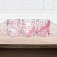 Polynesian Tiare Flower Pink Pastel Vibes Ceramic Mug