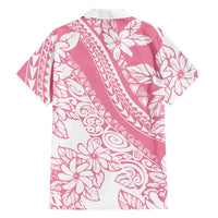 Polynesian Tiare Flower Pink Pastel Vibes Family Matching Tank Maxi Dress and Hawaiian Shirt LT14 - Polynesian Pride