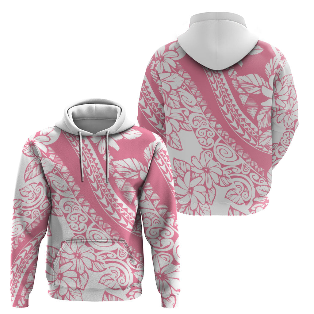 Polynesian Tiare Flower Pink Pastel Vibes Hoodie