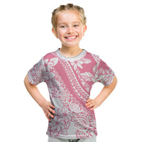 Polynesian Tiare Flower Pink Pastel Vibes Kid T Shirt