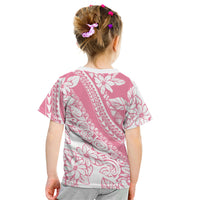 Polynesian Tiare Flower Pink Pastel Vibes Kid T Shirt