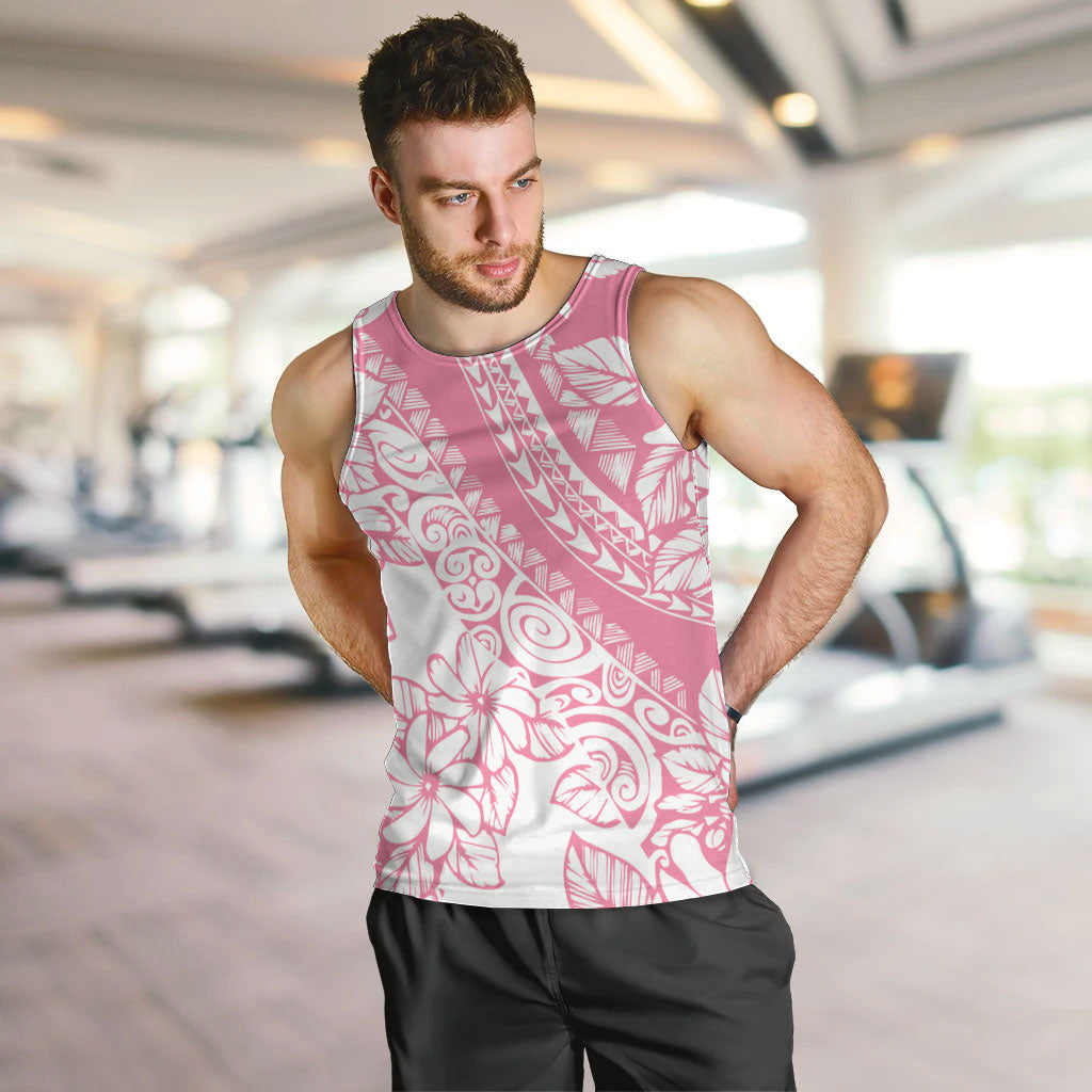 Polynesian Tiare Flower Pink Pastel Vibes Men Tank Top