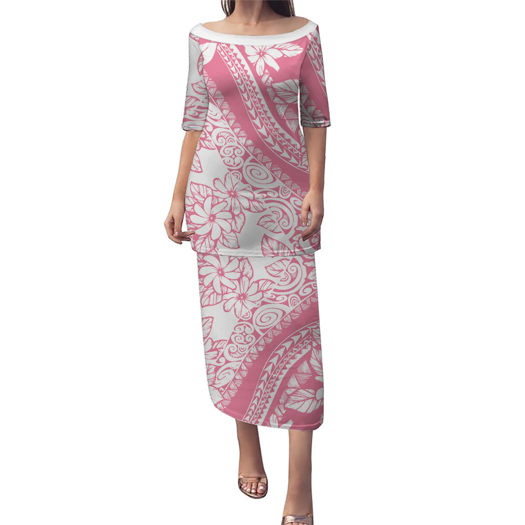 Polynesian Tiare Flower Pink Pastel Vibes Puletasi