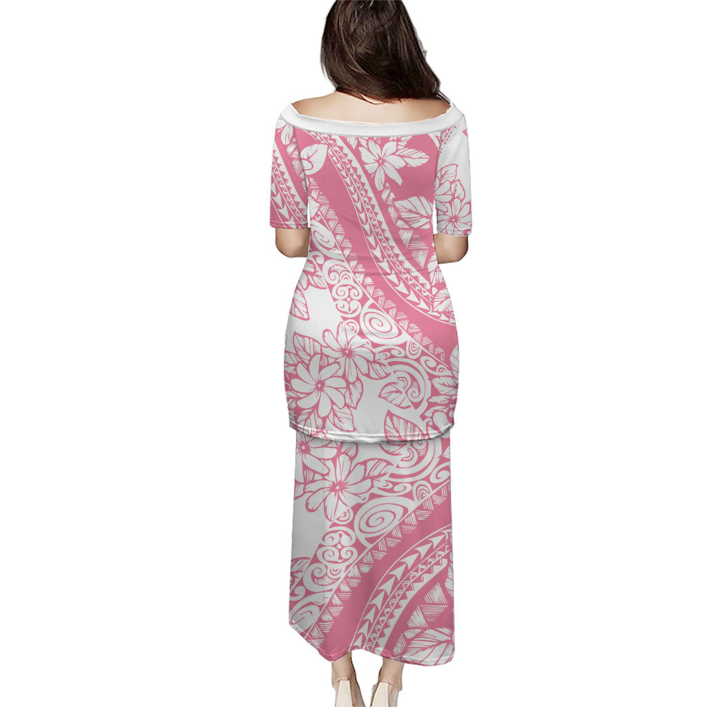 Polynesian Tiare Flower Pink Pastel Vibes Puletasi