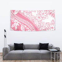 Polynesian Tiare Flower Pink Pastel Vibes Tapestry
